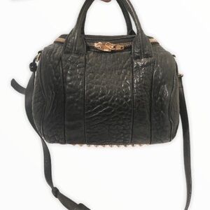 Alexander wang mini rocky black leather bag